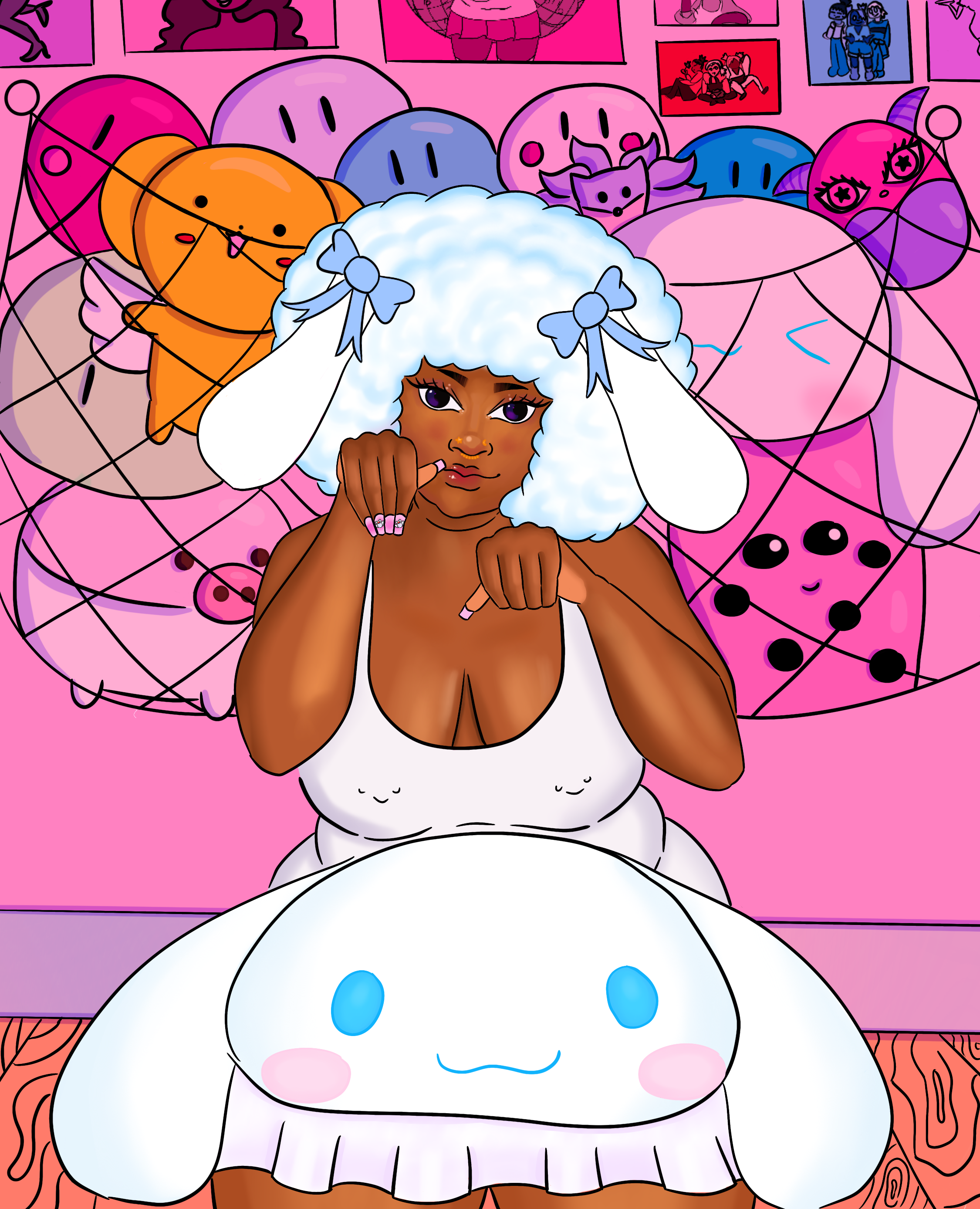 Digital Fanart of Ninti's Cinnamoroll Cosplay